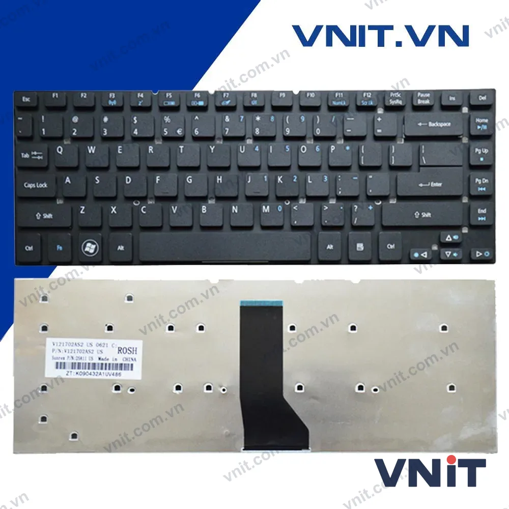 Bàn phím Acer Aspire 4830, V3-471, 4755G, E1-470P, E5-471, ES1-511, Acer TM P245, P246 Màu đen