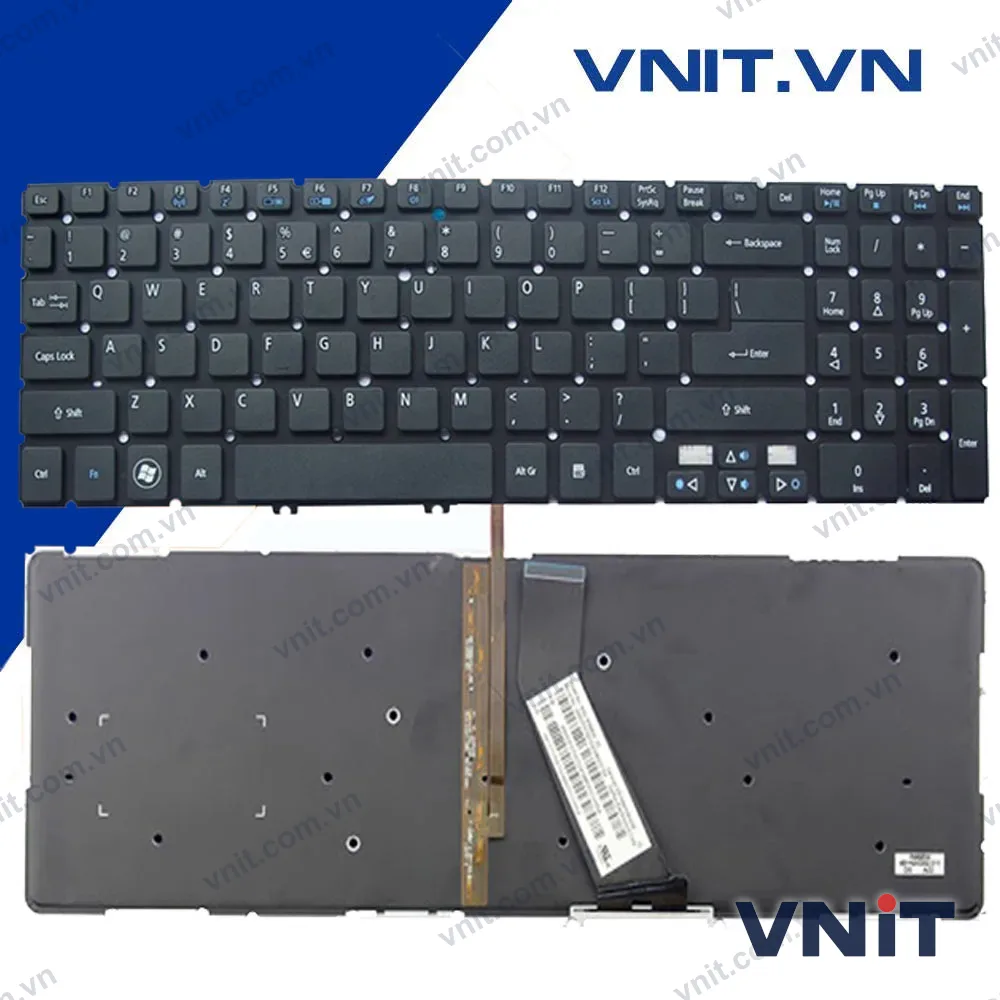 Bàn phím Acer Aspire V5-572, V5-573, V5-552, V7-581, V7-582P Có đèn
