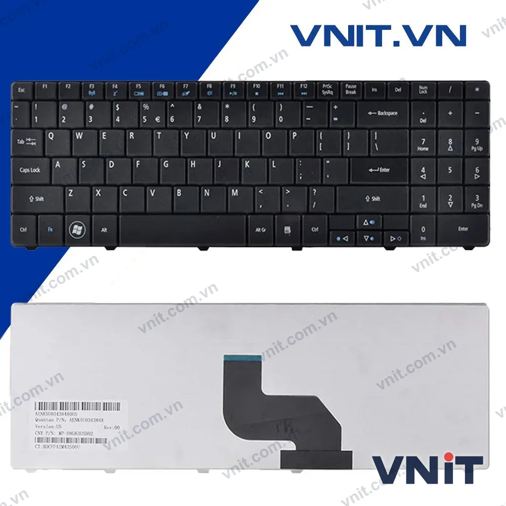 Bàn phím Acer EMachines E725, E625, E627, E628, E525, GATEWAY NV59, 5517, 5241, 5332, 5532, 5534, 5541, 5732, 5516 Cable ngắn