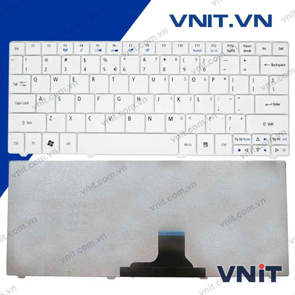 Bàn phím Acer One 751, 752, 1551, 1410, 1430z, 1830, 721, 722 Màu Trắng
