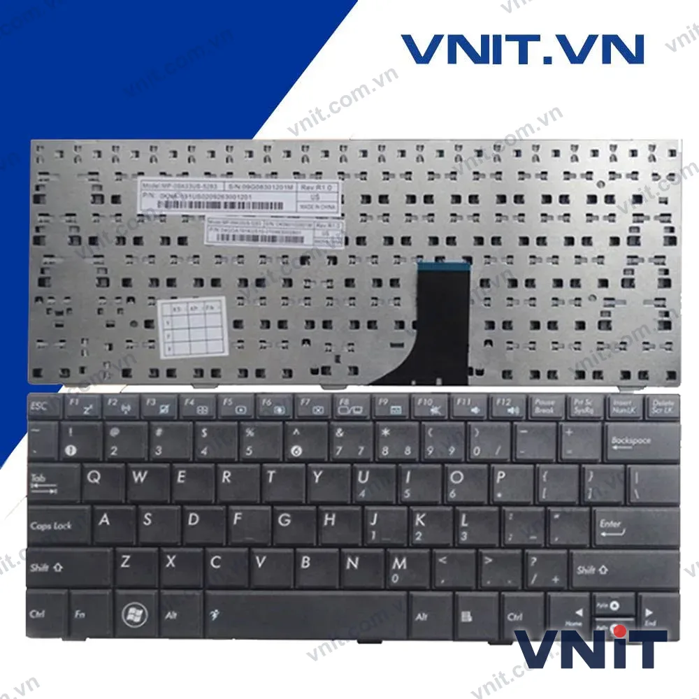 Bàn phím Asus 1001, 1005, 1008 Màu Đen - Keyboard Asus 1001, 1005, 1008 Black
