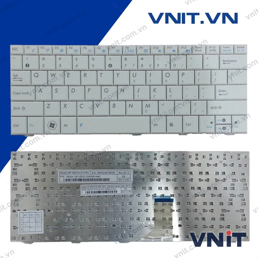 Bàn phím Asus 1001, 1005, 1008 Màu Trắng - Keyboard Asus 1001, 1005, 1008 White