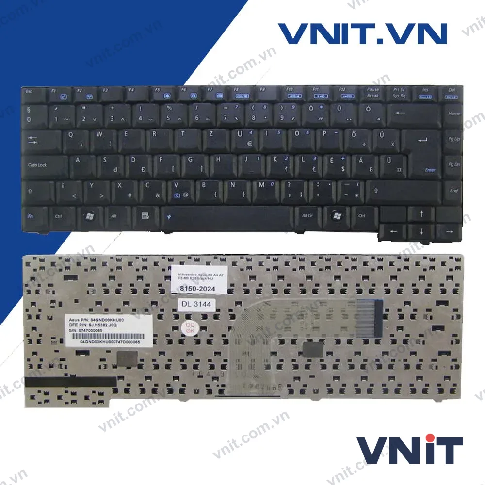 Bàn phím Asus A3A, A3E, A3V, A4, A7, M9, Z8
