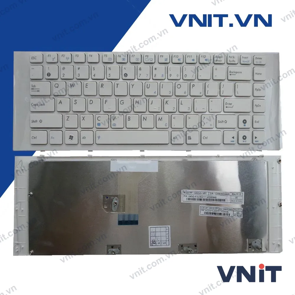 Bàn phím Asus A40J, A40E, X42, X42J, U80E Màu trắng