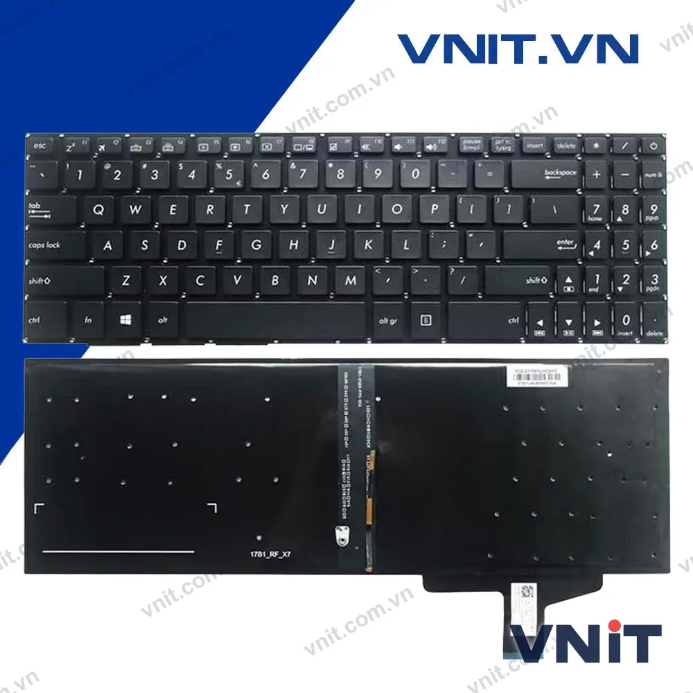 Bàn phím Asus F570U, YX570U, FX570, N580, X580VD, M580VD, UX502VD, N580VD, NX580VD Có Đèn