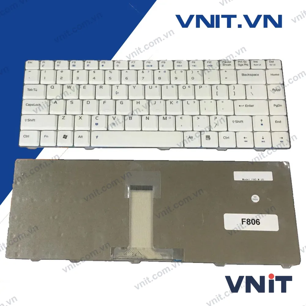 Bàn phím Asus F80, F81, F83, X82, X85, X88, Lamborghini VX2 (Màu trắng)