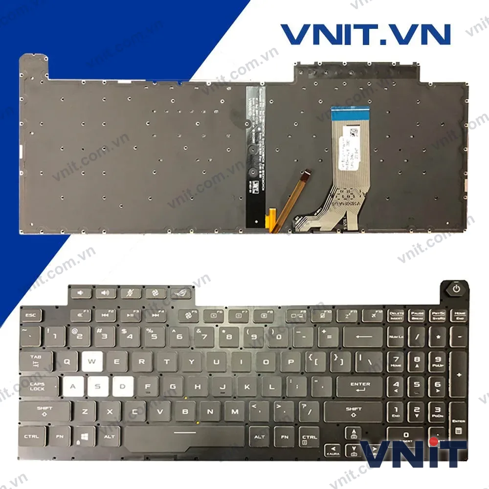Bàn phím Asus G731, G731GW, G731GV Màu đen Có đèn
