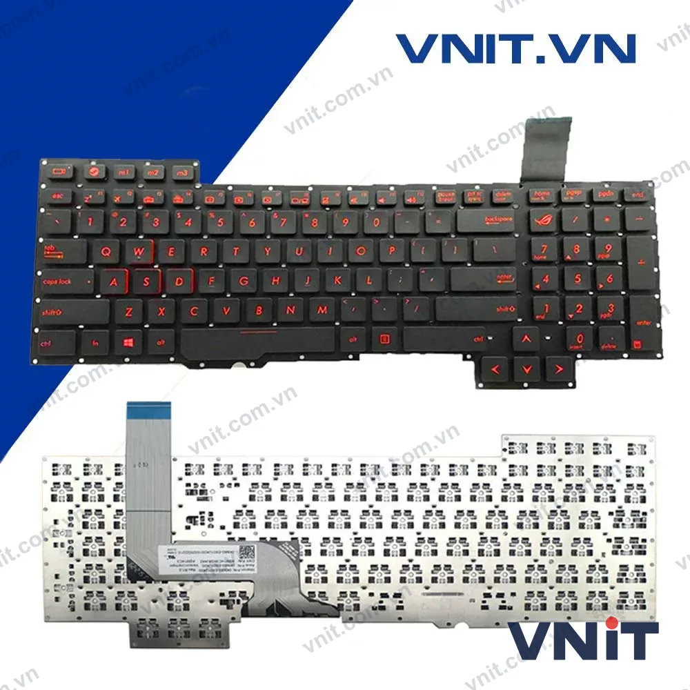 Bàn phím Asus G751, G751J, G751JL, G751JM, G751JT, G751JY Màu Đen Đỏ Tiếng Anh