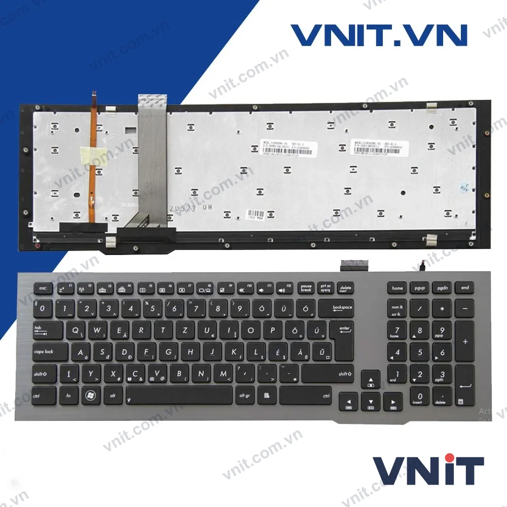 Bàn phím Asus G75V, G75VW Có Khung Có đèn