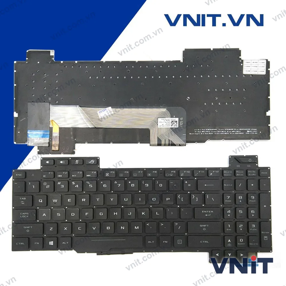 Bàn phím Asus GL503, GL503VD, GL503VM, GL703, GL703V, GL703VD, GL703GE, GL703GM Màu Đen Có Đèn
