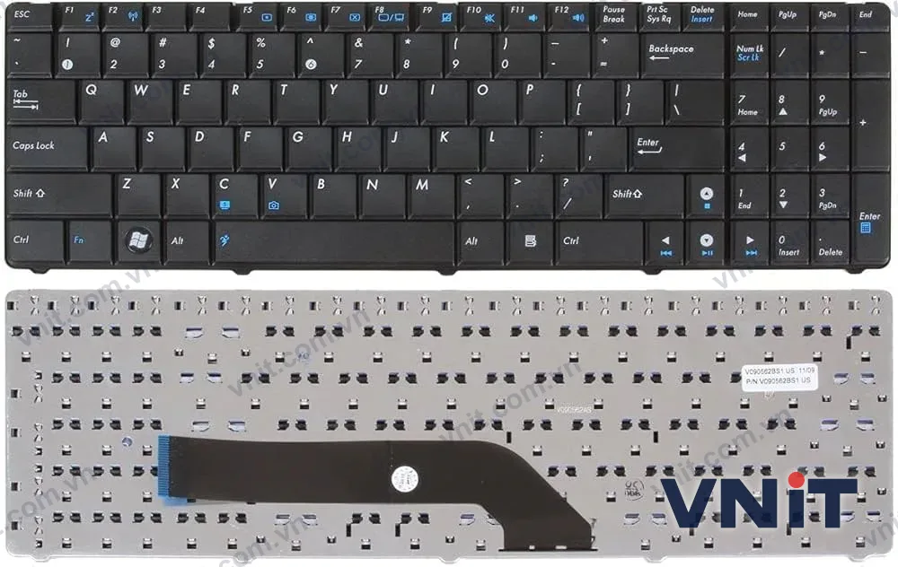Bàn phím Asus K50, K51, K70, K71, K72, K60, K61, K62, F50, F52, X5, X51, X50, X70, N51