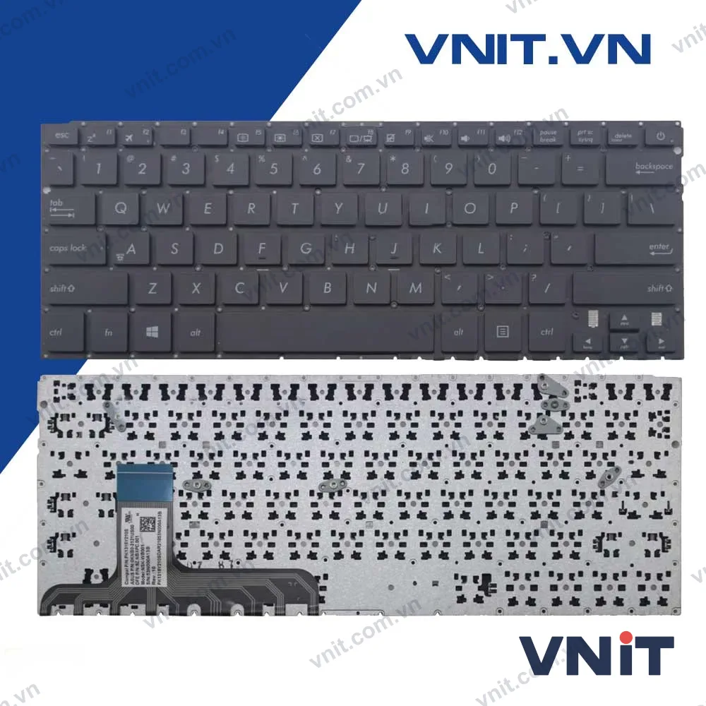 Bàn phím Asus UX305, UX303U, UX305LA, UX305UA, UX305CA, UX305F Màu đen Nguyên bệ Có nút nguồn