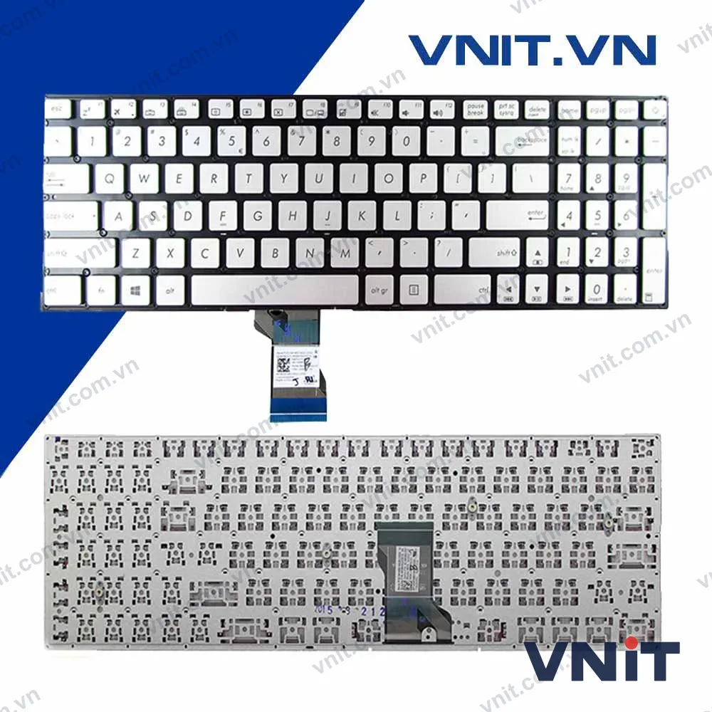 Bàn phím Asus UX501, UX52, G501, N541L, Q501, Q502 Màu Bạc Có nút nguồn