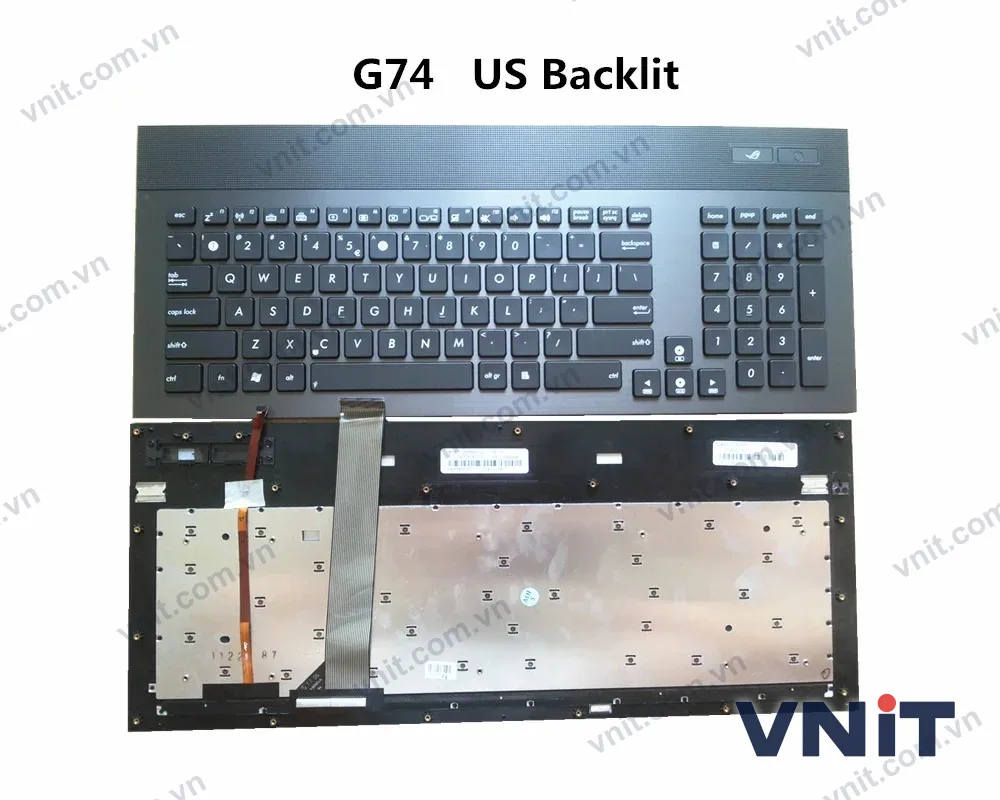 Bàn phím Dùng cho Asus G74 (Có Khung) Có Đèn