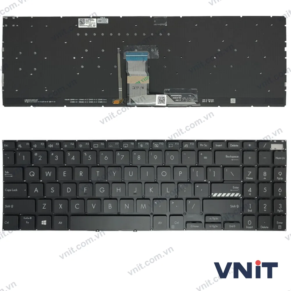 Bàn phím Dùng cho Asus M3500Q,M7600Q,M6500R,K6500,K3500,X3500P (Màu Xám Trắng ) Có Đèn