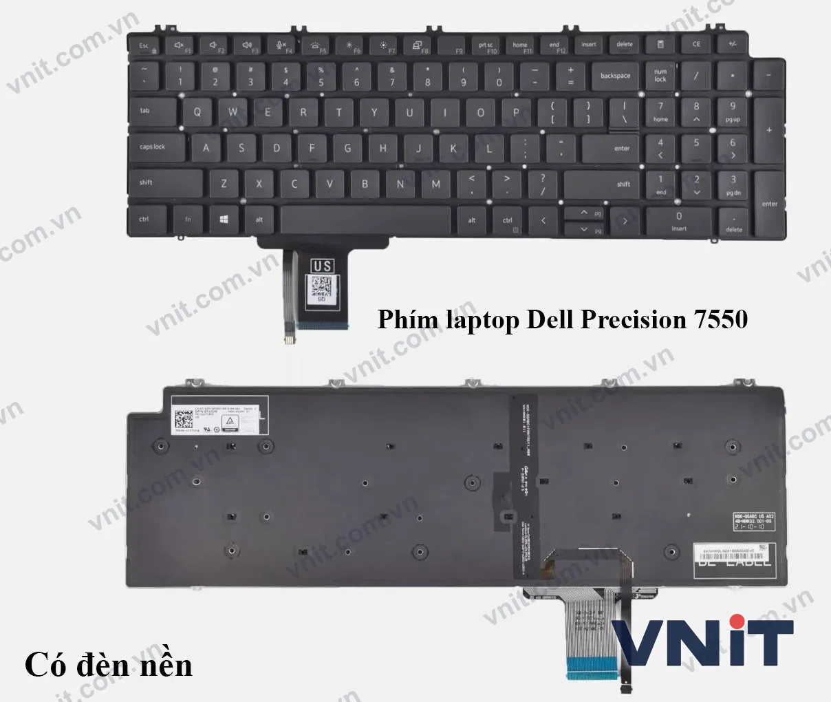 Bàn phím Dùng cho Dell Precision 7550,7560,7750,7760 (Có Đèn)