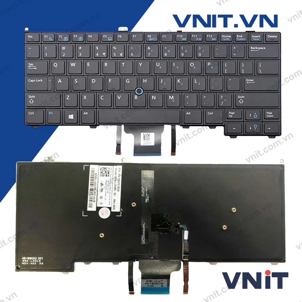 Bàn phím Dell Latitude E7240, E7440 (Có đèn + Có chuột)