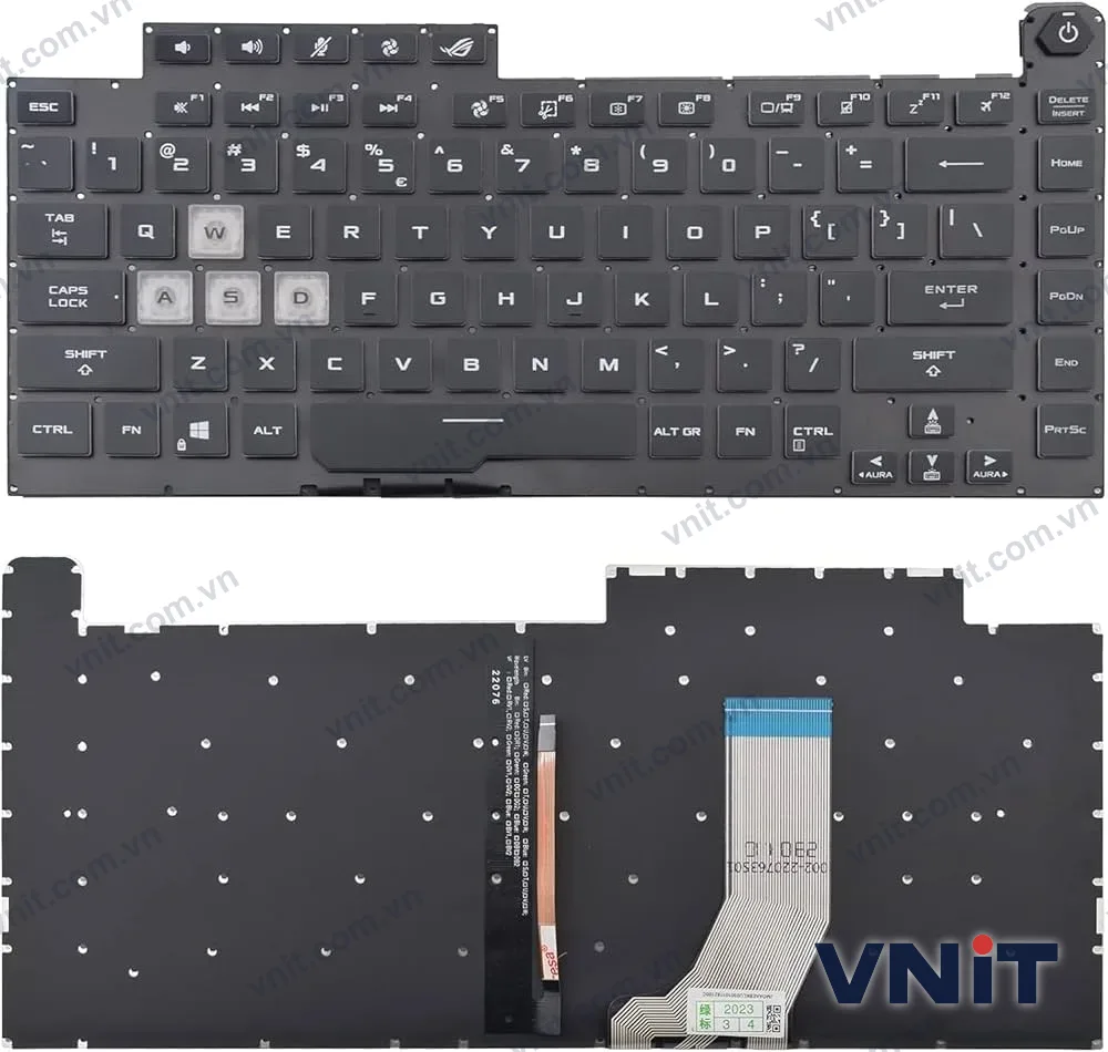 Bàn phím Dùng cho Asus G531,G531GT,G531G,G512 (Màu Đen) Có đèn cable 16pin