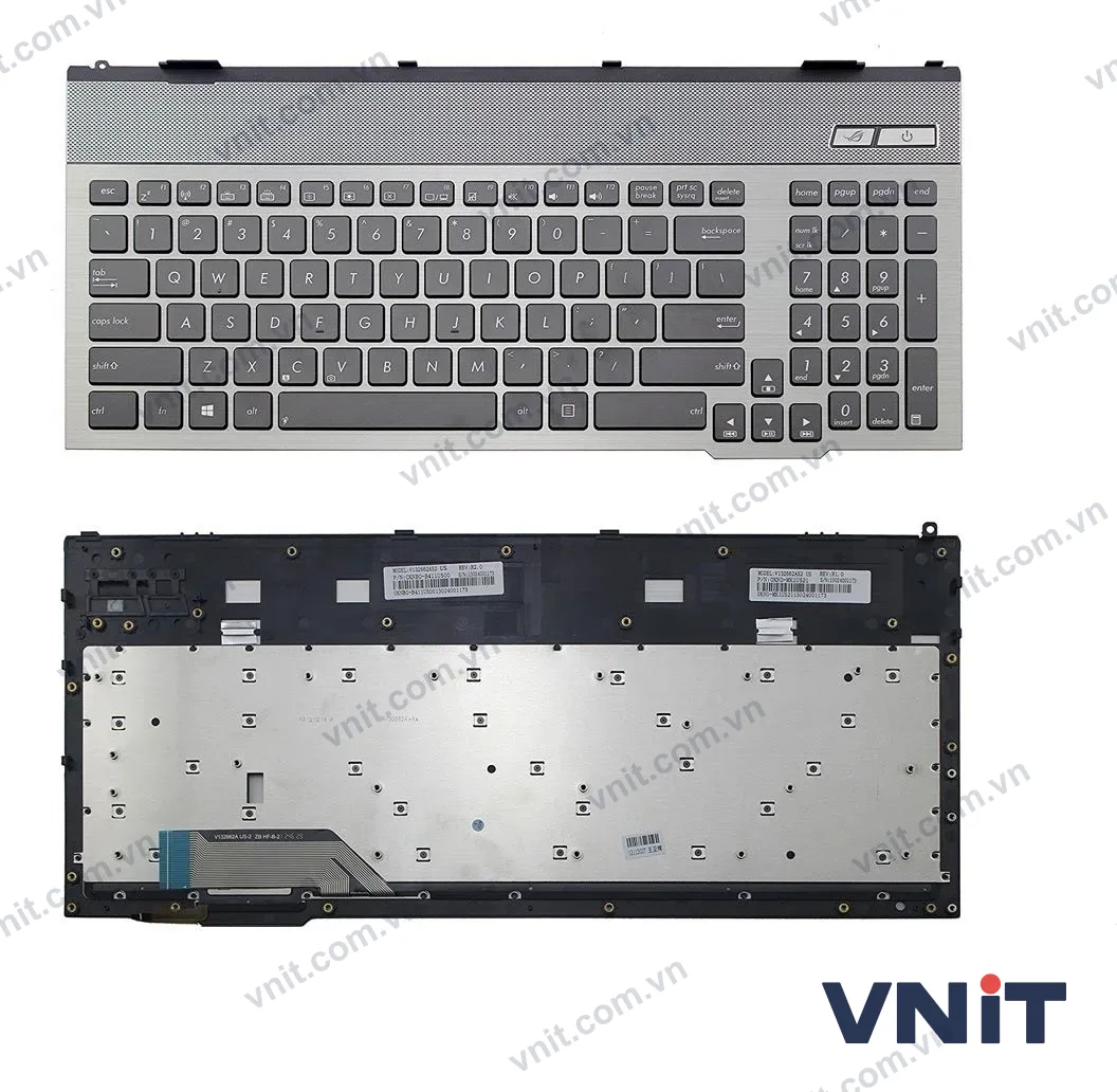 Bàn phím Dùng cho Asus G55 (Có Đèn) Có Khung