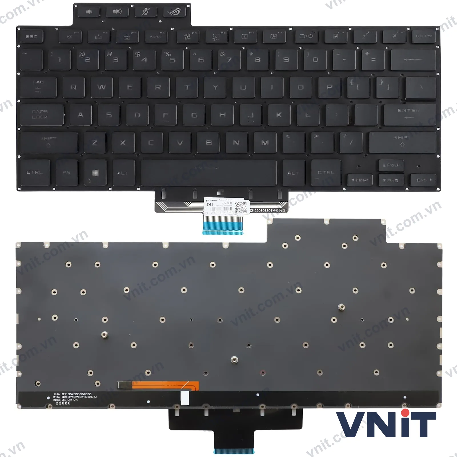 Bàn phím Dùng cho Asus GA503Q,GA503QR,GA503QS,GU603H (Màu Đen) Có Đèn