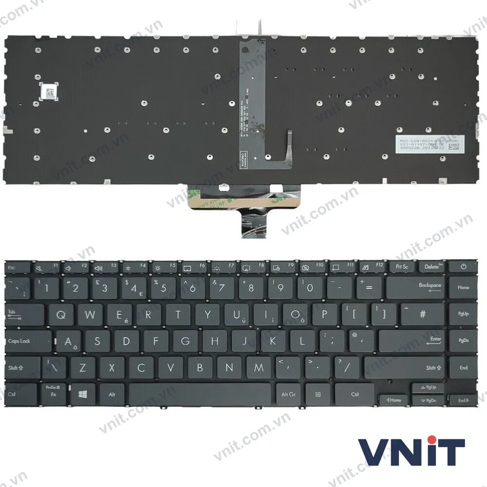 Bàn phím Dùng cho Asus Q408,Q408U,Q408UG (Màu Xanh Đen) Có đèn