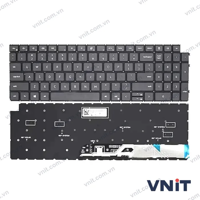 Bàn phím Dùng cho Dell Inspiron 3510,3511,3515,5515,5510,3530,3535,7510,Dell Latitude 3520,3525,E3520,P108F,16Plus 7610, Dell vostro 5620,5625,7620 (Màu Đen)