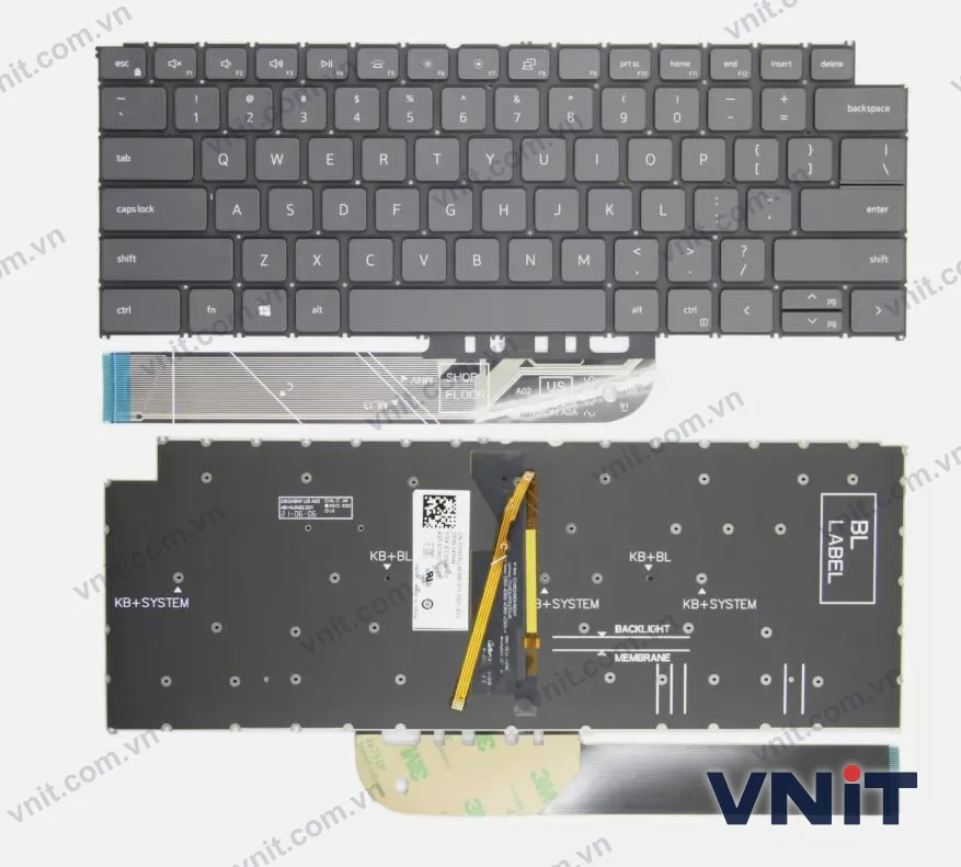 Bàn phím Dùng cho Dell Latitude 3320,3420,Vostro 5310,5320,5410,5415,P143G,7630,7635 2-in-1 (Có Đèn)