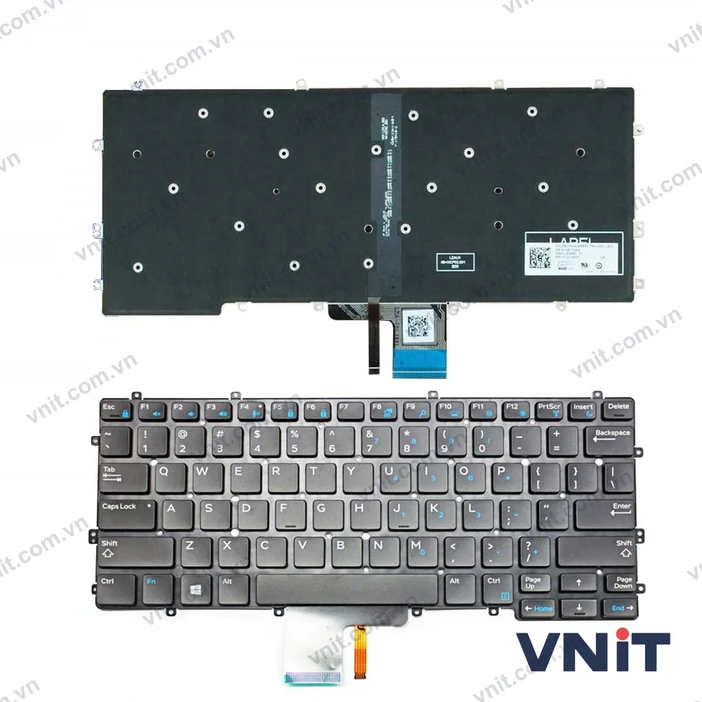 Bàn phím Dùng cho Dell Latitude E7285,7370,E7370,P67G (Có Đèn)