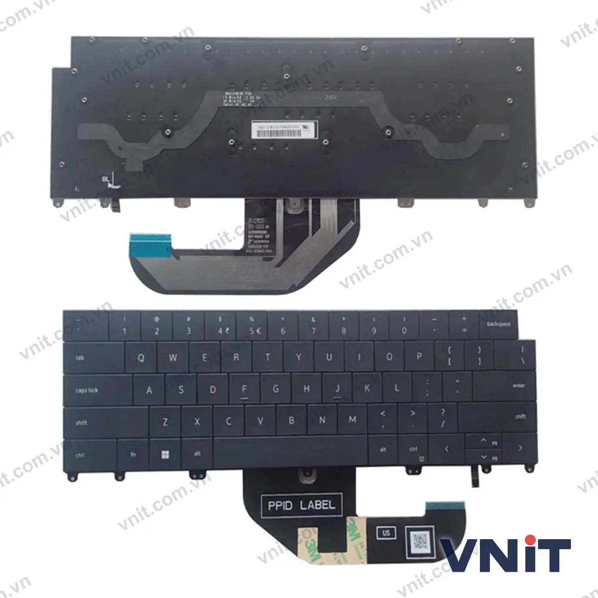 Bàn phím Dùng cho Dell Xps 9320,9330,9340 (Màu đen) Có Đèn