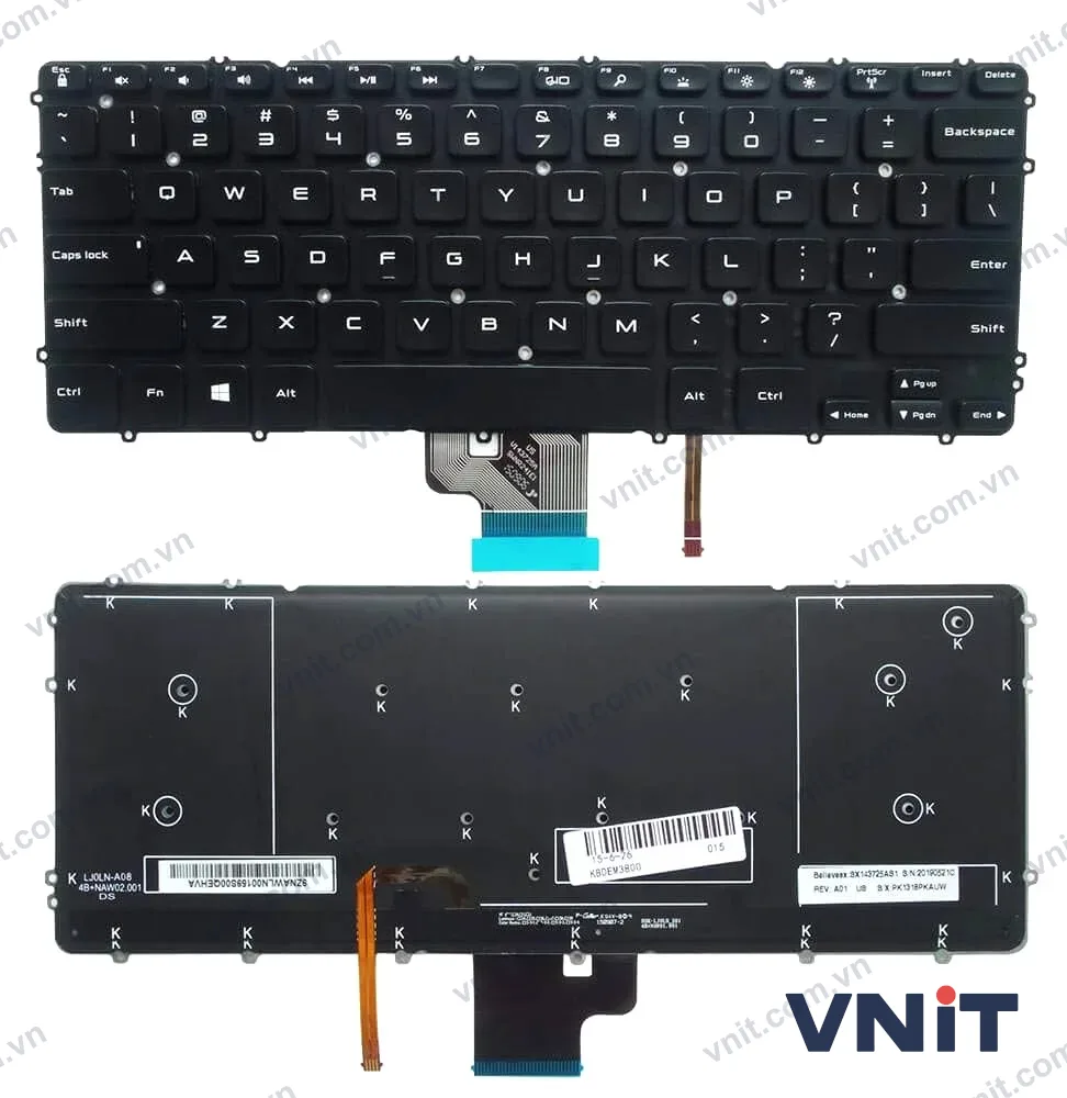 Bàn phím Dùng cho Dell Xps 9530,M3800 (Có Đèn)