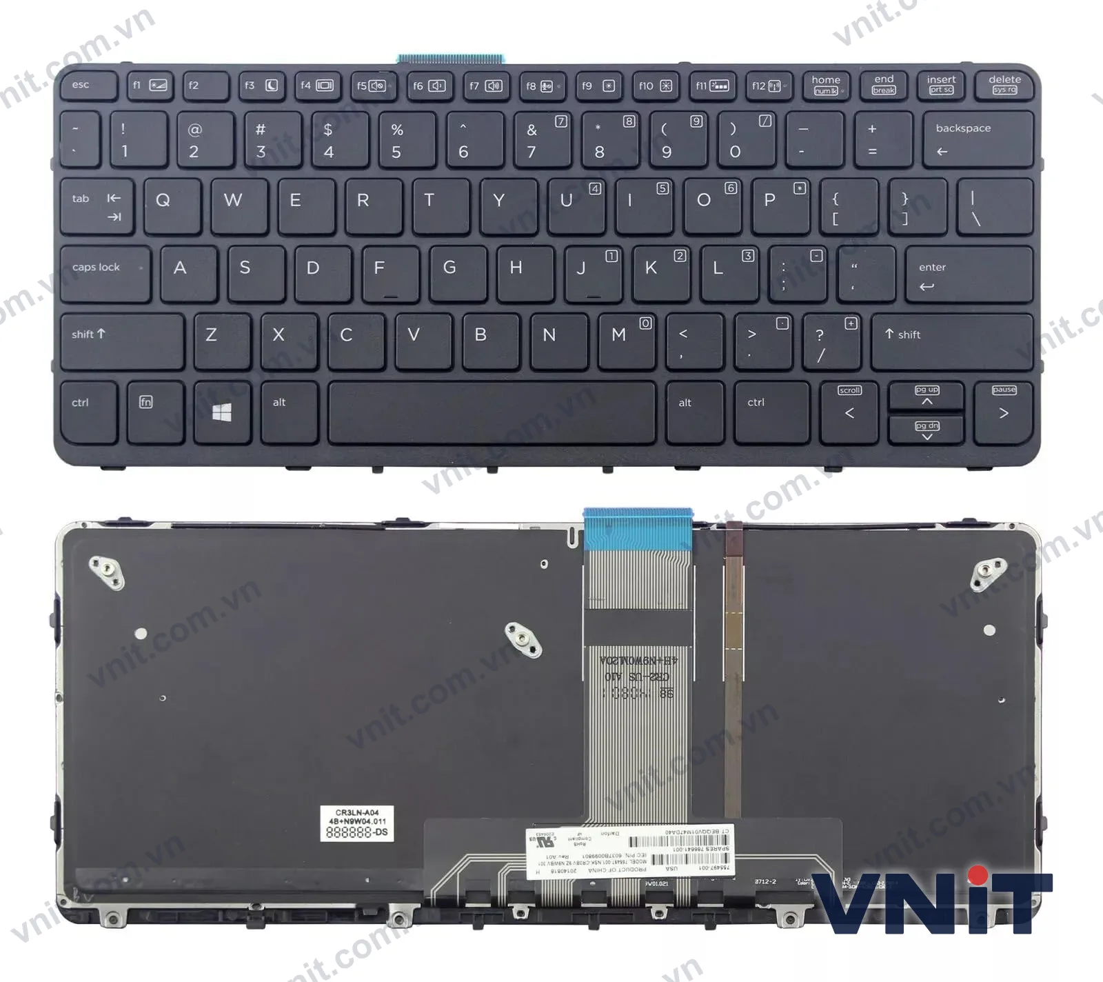 Bàn phím Dùng cho Hp Pro X2-612 G1 (Có Đèn)