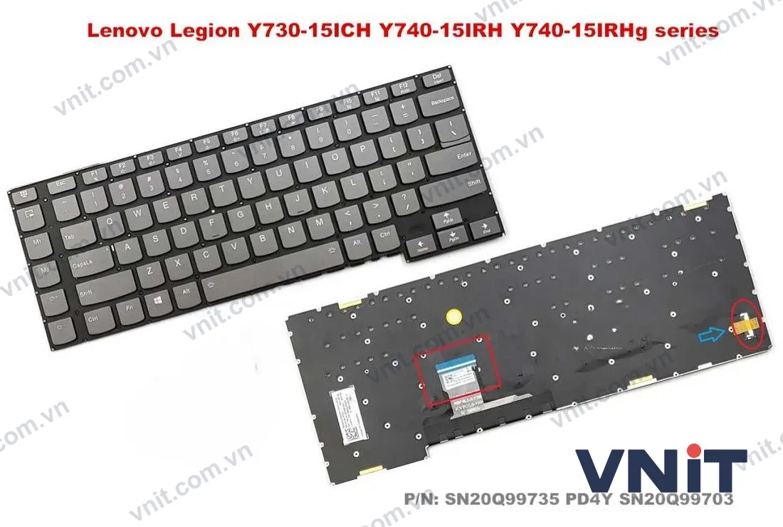 Bàn phím Dùng cho Lenovo Legion Y730-15ICH,Y740-15IRH (Có Đèn)