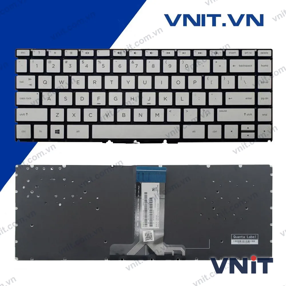 Bàn phím HP 14BA, 14BS, 14BF, 14CM, 240 G7, 245 G7, 348 G5 Màu Bạc Có Đèn