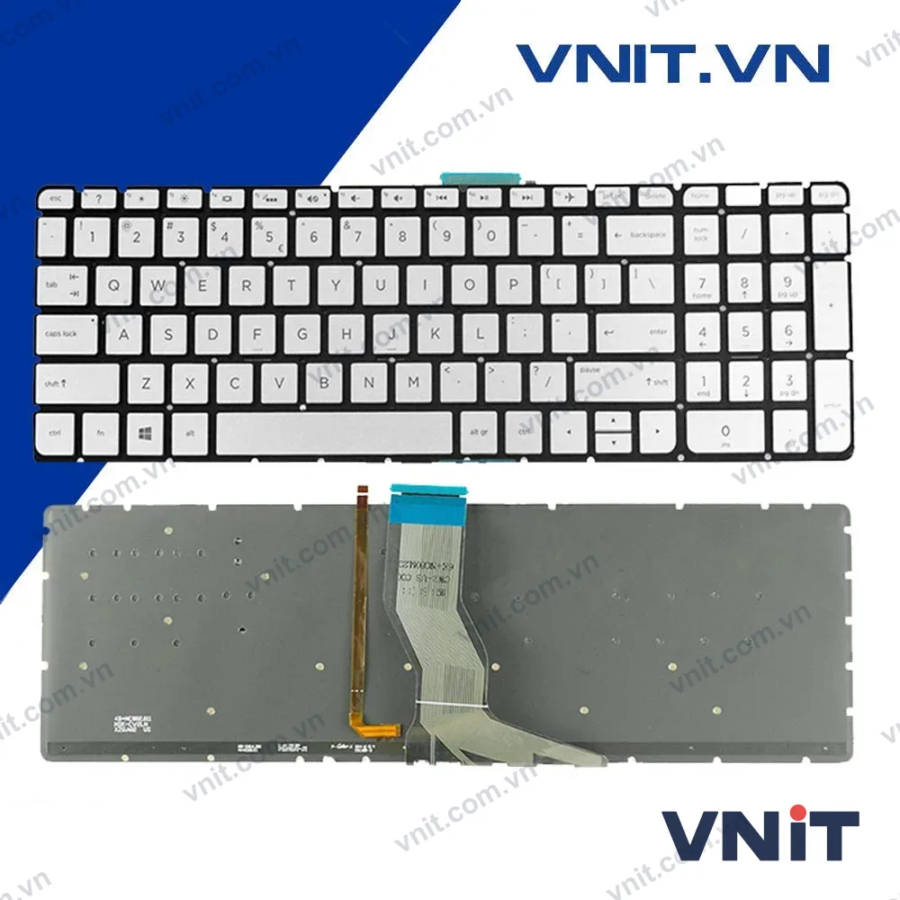 Bàn phím HP 15AB, 15AU, Omen 15AX, HP Envy M6P Màu Bạc Có Đèn Tiếng Anh