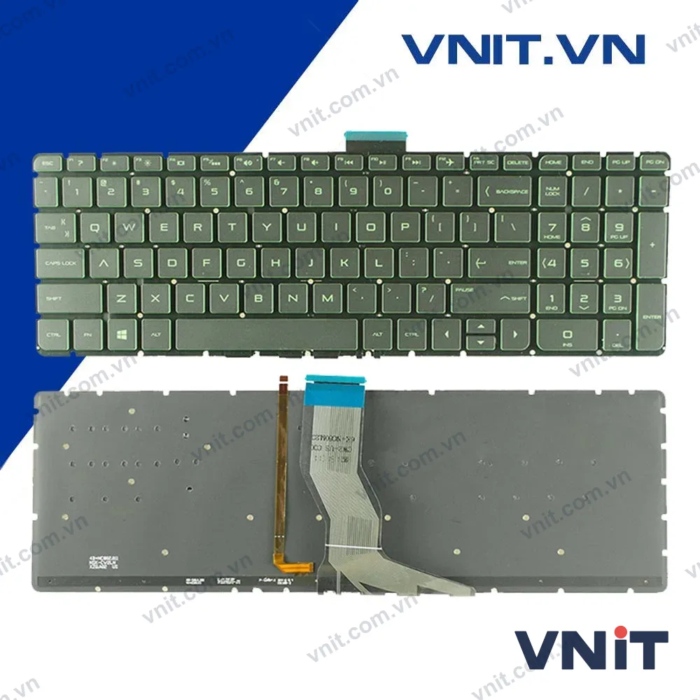 Bàn phím HP 15AB, 15AU, Omen 15AX, HP Envy M6P Màu Đen Xanh Có Đèn Tiếng Anh