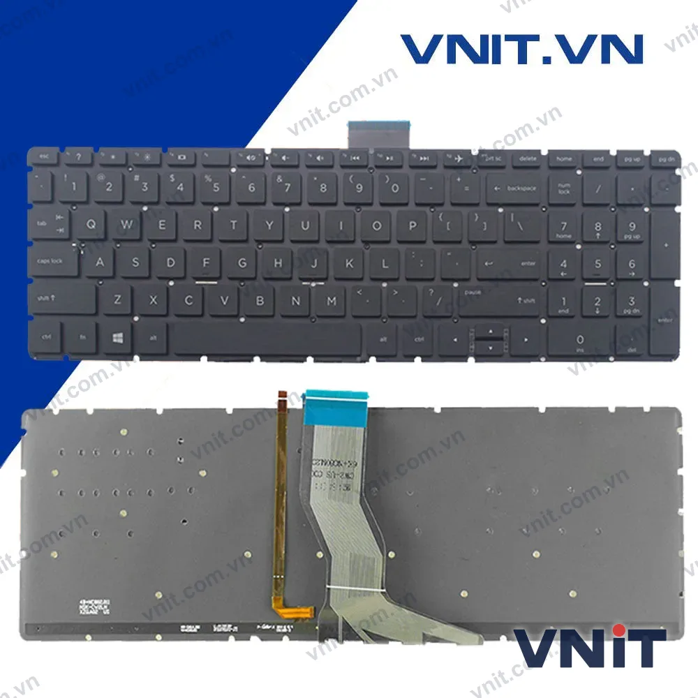 Bàn phím HP 15BS, 15CC Màu Đen Có Đèn