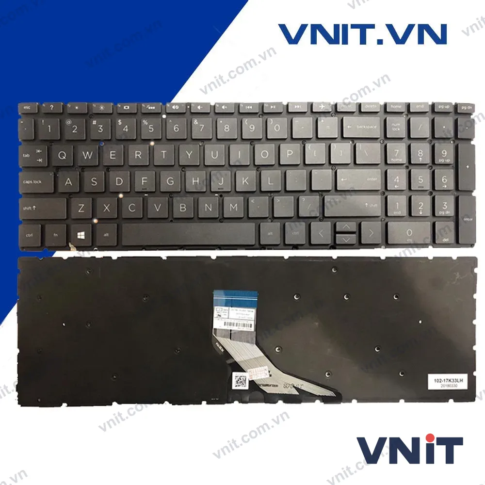 Bàn phím HP 15DA,15S-DU, 250 G7, 255 G7, 256 G7, 17BY, 17CA, 17CD Màu Đen Có đèn