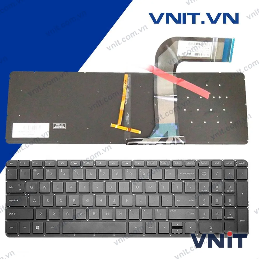 Bàn phím HP 15V, 15P, 15K Màu Đen Có Đèn