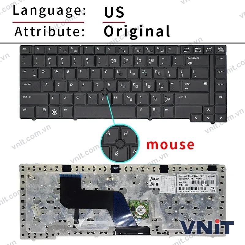Bàn phím HP EliteBook 8440W, 8440P - Keyboard HP EliteBook 8440W, 8440P