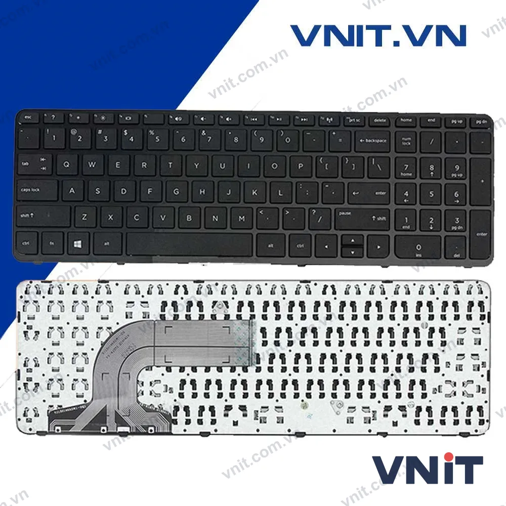 Bàn phím HP Pavilion 15E, 15F, 15N, 15D, 15R, HP 250 G2 G3, 255 G2 G3, 256 G2 G3 Màu Trắng Có Khung