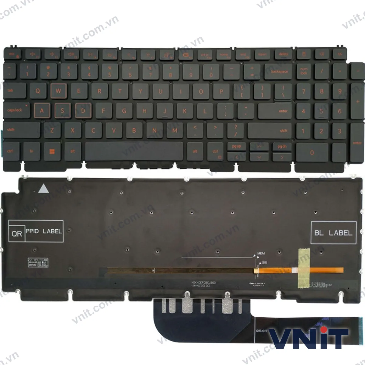 Bàn phím Laptop Dell G15 5510 5511 5515 5520 (Có đèn nền)