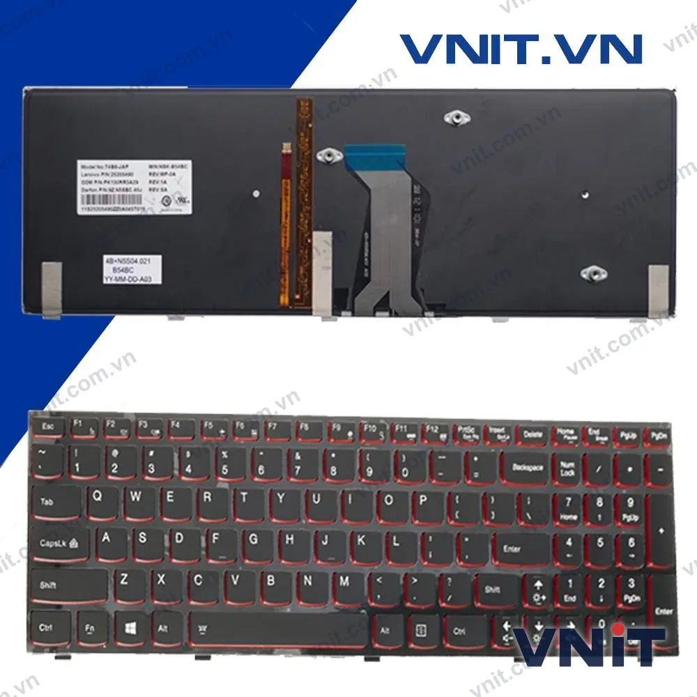 Bàn phím Lenovo Ideapad Y500, Y510P, Y590 ( Màu Đen Đỏ, Có Đèn)