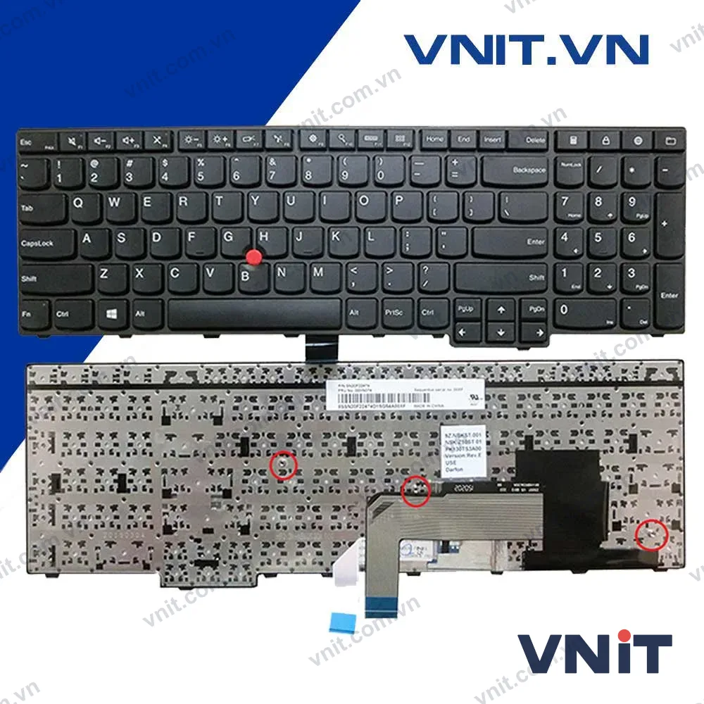 Bàn phím Lenovo Thinkpad E550, E555, E560 Có Chuột