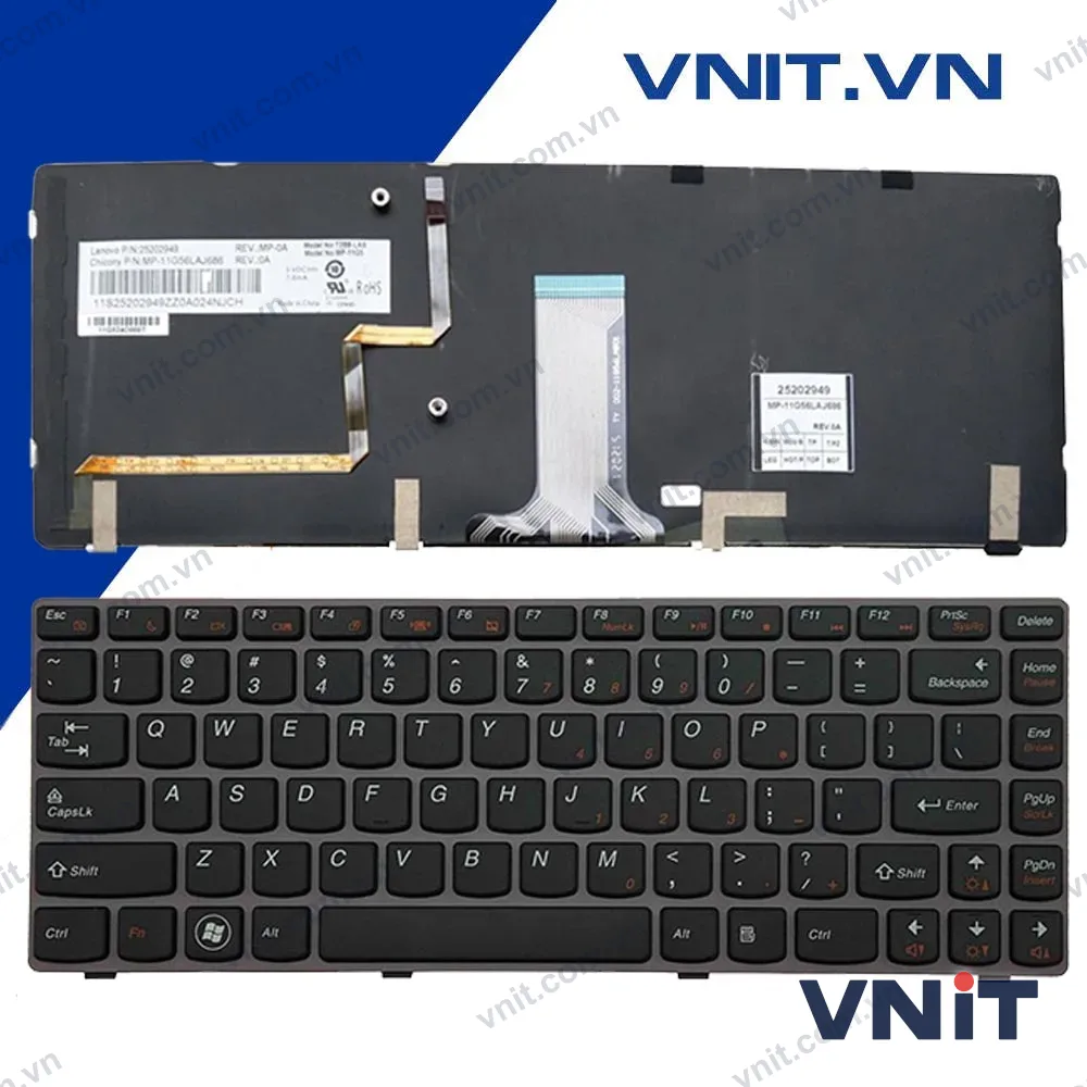 Bàn phím Lenovo Y480 Có Đèn - Backlit Keyboard Lenovo Y480