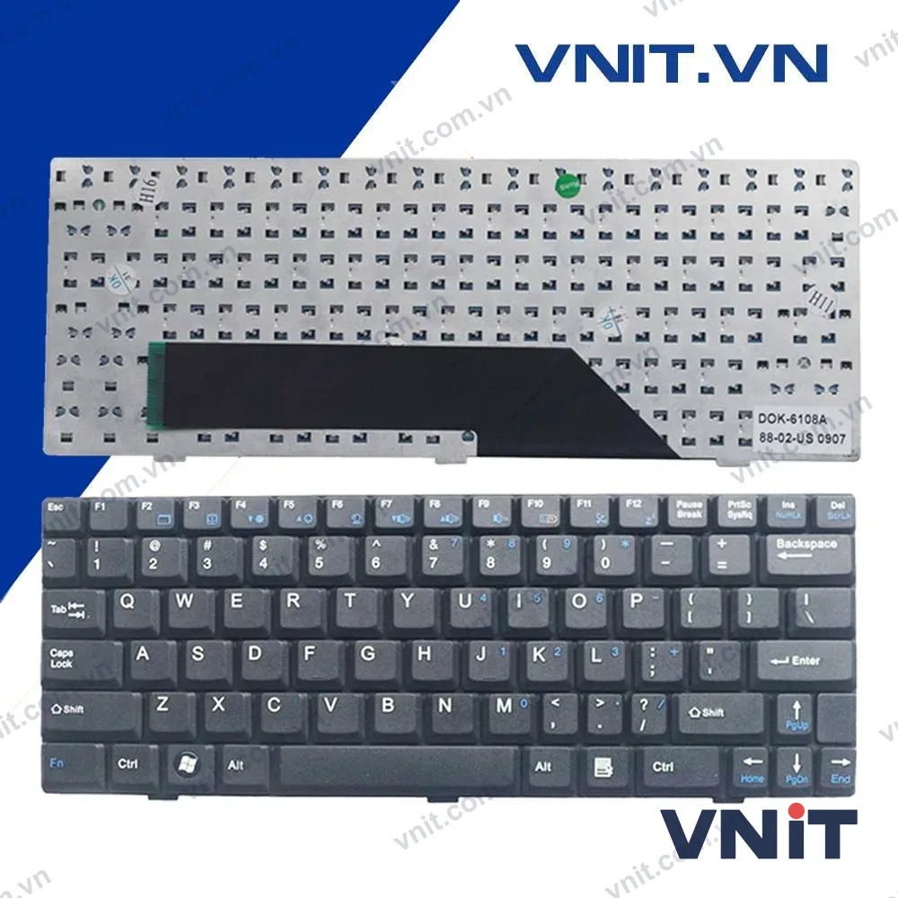 Bàn phím MSI U100, U120, U123, U123H, U130 Màu Đen