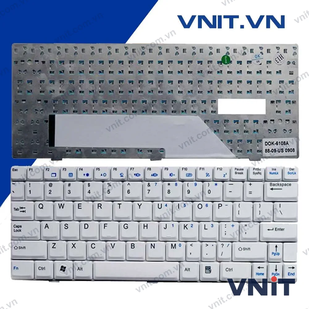 Bàn phím MSI U100, U120, U123, U123H, U130 Màu trắng