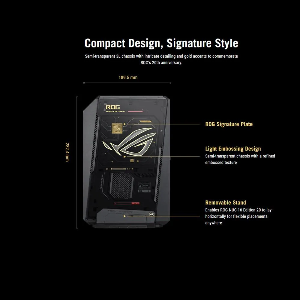 Máy tính Mini PC ASUS ROG NUC 16 Edition 20 (Core Ultra 9 290HX Plus, RTX 5090 24GB) - ảnh 2
