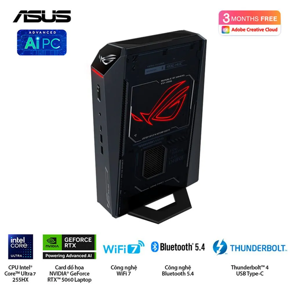 Máy tính Mini PC ASUS ROG NUC (Core Ultra 7 255HX, RTX 5060 8GB)