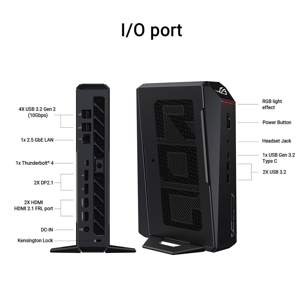 ASUS ROG NUC RTX 5070 cổng kết nối