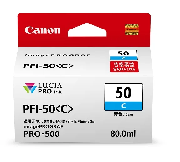 Mực in Canon PFI-50 Cyan Ink Tank (0535C001AA)